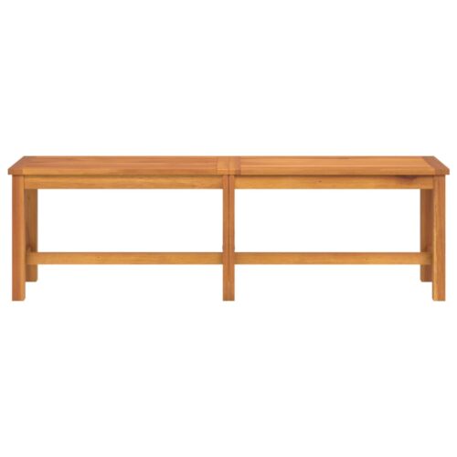 Wooden Garden Bench Outdoor Patio Lounge Seater Chair Seat Solid Acacia Wood - Image 3