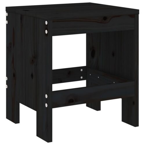 Garden Stools 2pcs Black 40x36x45cm Solid Wood Pine - Image 3