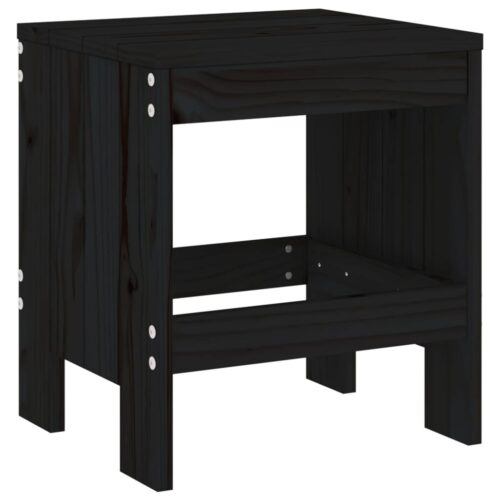 Garden Stools 2pcs Black 40x36x45cm Solid Wood Pine - Image 6