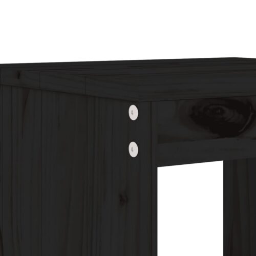 Garden Stools 2pcs Black 40x36x45cm Solid Wood Pine - Image 7