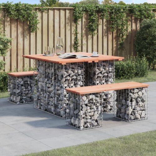 Garden Bench Gabion Design 100x102x72cm Solid Wood Douglas - Image 2