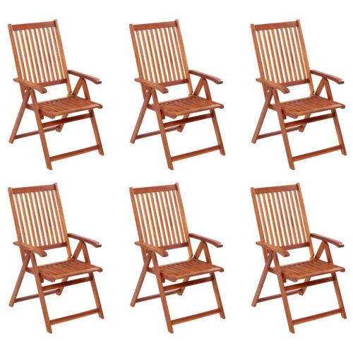 Folding Garden Chairs 6pcs Solid Wood Acacia - Image 2