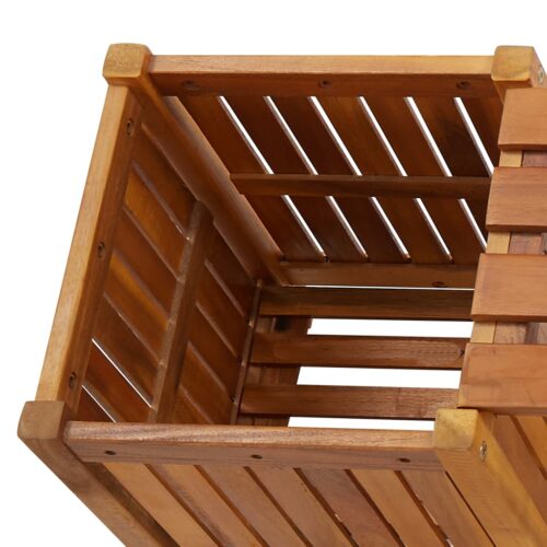 Garden Bench with 2 Planters 150x30x40cm Solid Acacia Wood - Image 4