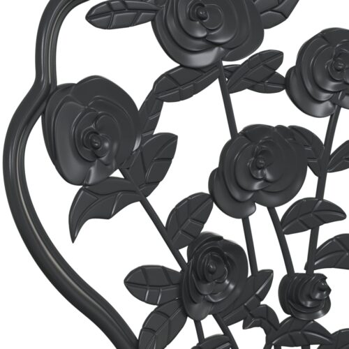 Bistro Chairs 2pcs Cast Aluminium Black - Image 6