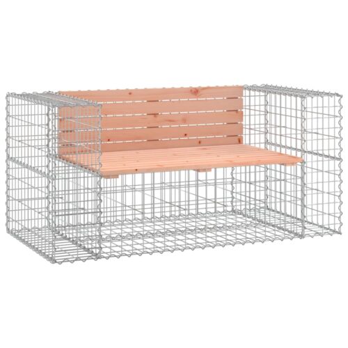 Garden Bench Gabion Design 143x71x65.5cm Solid Wood Douglas