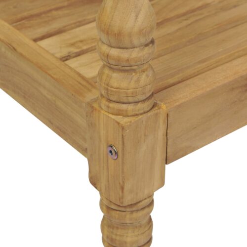 Batavia Garden Bench Outdoor Patio Cushion Padded Seat Chair Solid Teak Wood - Image 5