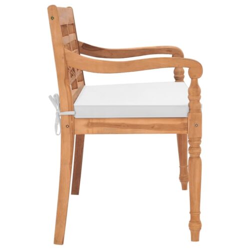 Batavia Bench with Cushions 120cm Teak - Image 3
