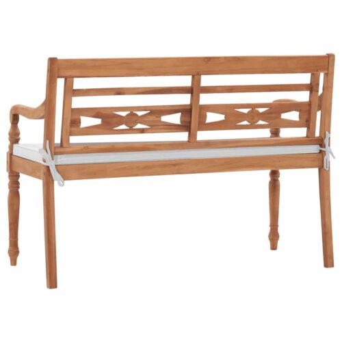 Batavia Bench with Cushions 120cm Teak - Image 4