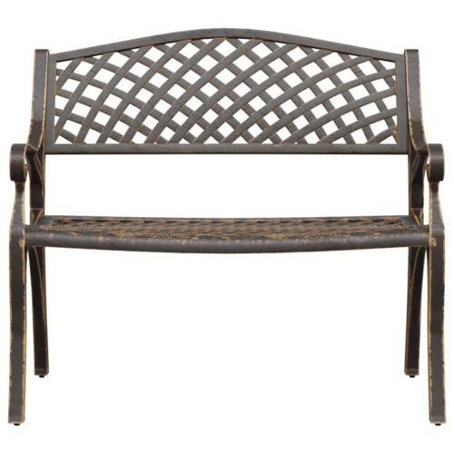 Garden Bench 102cm Cast Aluminium Bronze - Image 3
