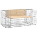 Garden Bench Gabion Design 143x71x65.5cm Solid Wood Pine