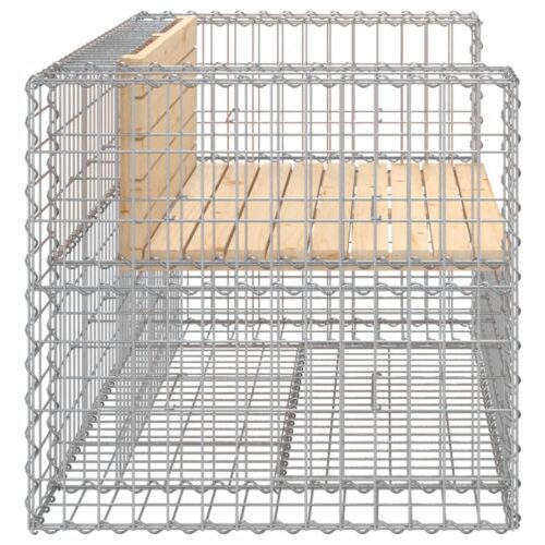 Garden Bench Gabion Design 143x71x65.5cm Solid Wood Pine - Image 4