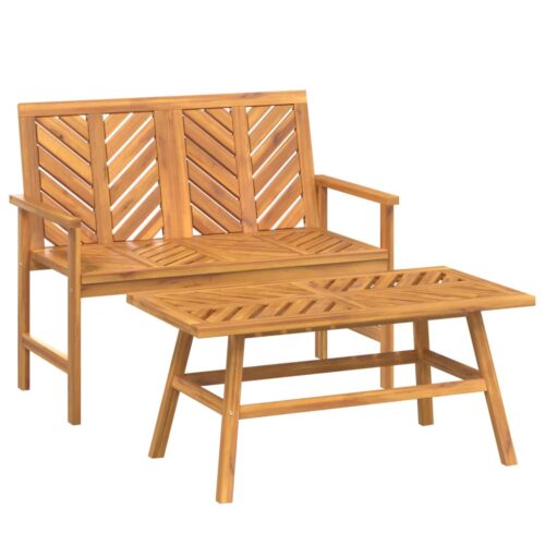 2-Piece Garden Lounge Set Solid Wood Acacia