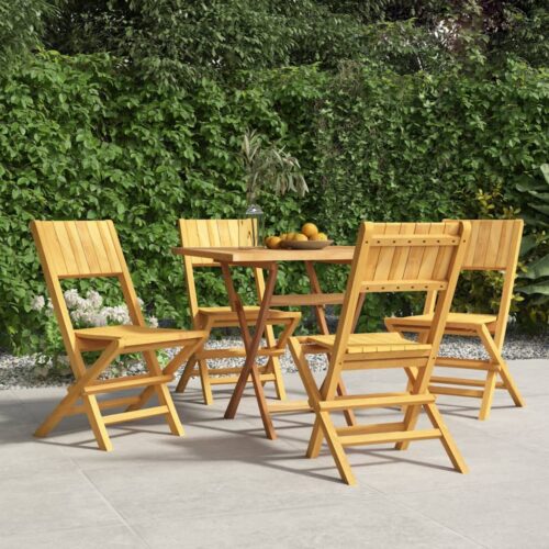 Folding Garden Chairs 4pcs 47x61x90cm Solid Wood Teak - Image 2