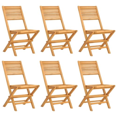Folding Garden Chairs 6pcs 47x62x90cm Solid Wood Teak - Image 2
