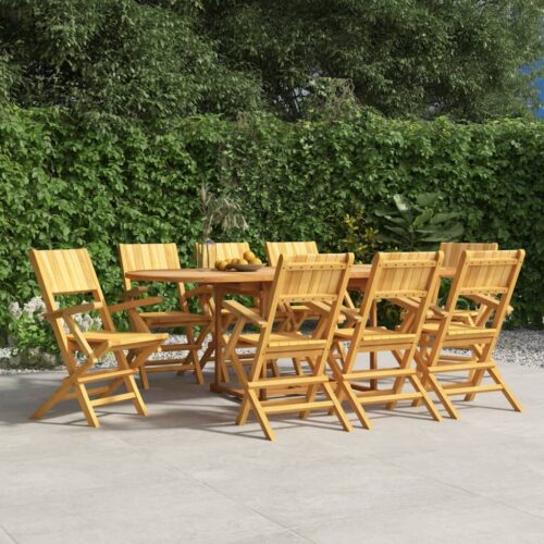 Folding Garden Chairs 8pcs 55x61x90cm Solid Wood Teak - Image 3