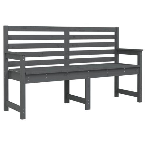 Garden Bench Grey 159.5x48x91.5cm Solid Wood Pine