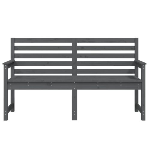 Garden Bench Grey 159.5x48x91.5cm Solid Wood Pine - Image 4