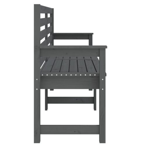 Garden Bench Grey 159.5x48x91.5cm Solid Wood Pine - Image 5