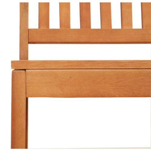Garden Bench 110cm Solid Wood Eucalyptus - Image 5