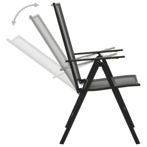 Folding Mesh Chairs 4pcs Steel Anthracite - Image 4