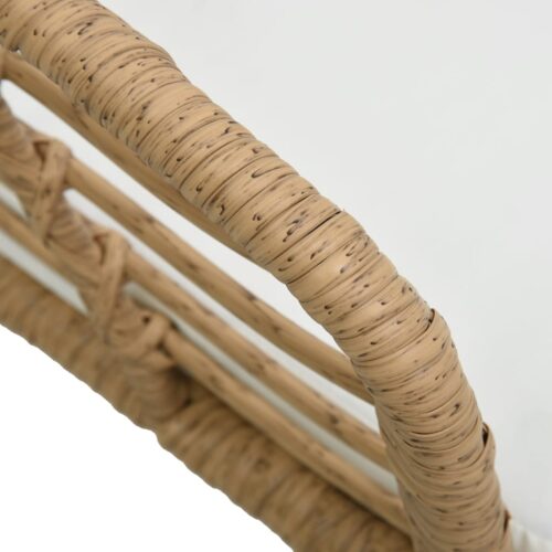 Garden Chairs with Cushions 2pcs Poly Rattan Oak - Image 7