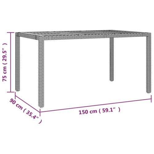 5-Piece Garden Dining Set with Cushions Grey Poly Rattan Wicker Outdoor Patio Furniture - Image 10