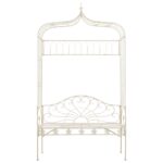 Garden Bench 122cm Iron Antique White