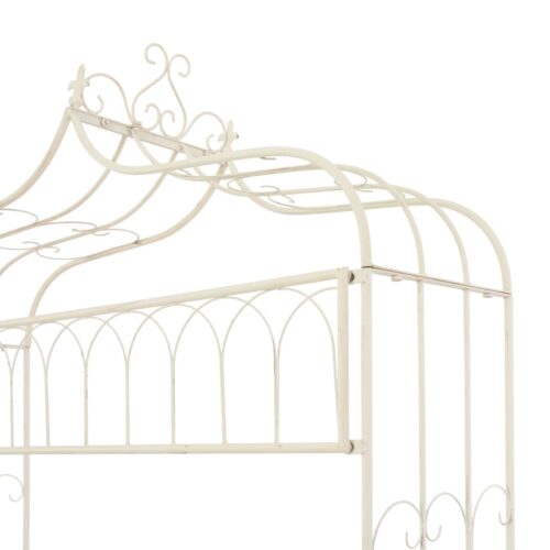 Garden Bench 122cm Iron Antique White - Image 4