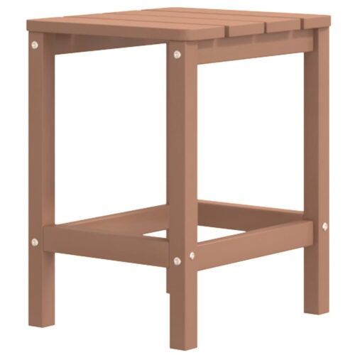 Garden Adirondack Chairs with Table HDPE Brown - Image 5
