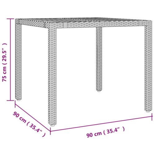5-Piece Garden Dining Set with Cushions Grey Poly Rattan Wicker Outdoor Patio Furniture - Image 10