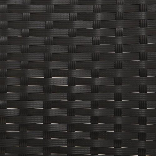 2-Seater Garden Bench with Cushions Black Poly Rattan - Image 8