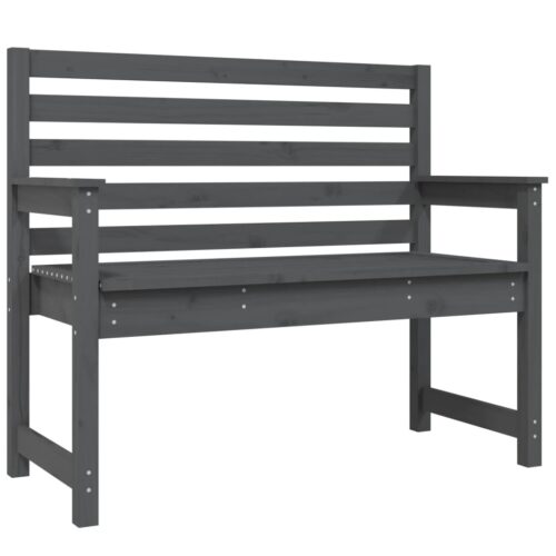 Garden Bench Grey 109x48x91.5cm Solid Wood Pine