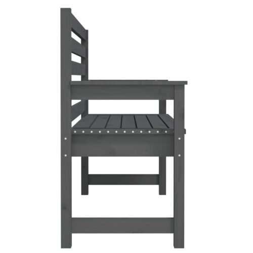 Garden Bench Grey 109x48x91.5cm Solid Wood Pine - Image 5
