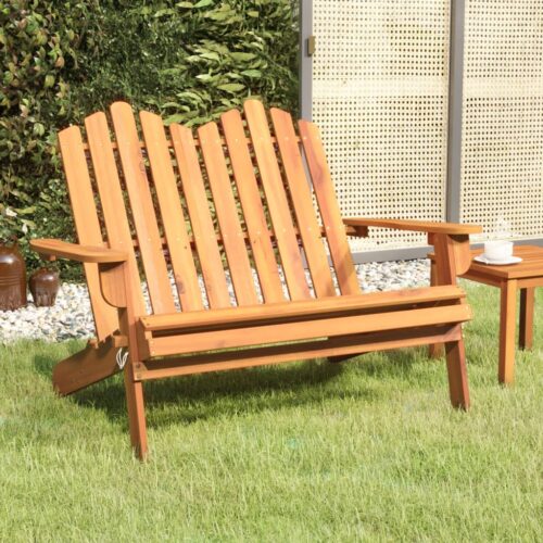 Adirondack Garden Bench 126cm Solid Wood Acacia - Image 2