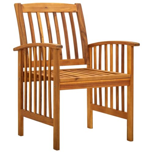 Garden Dining Chairs 2pcs with Cushions Solid Acacia Wood - Image 3