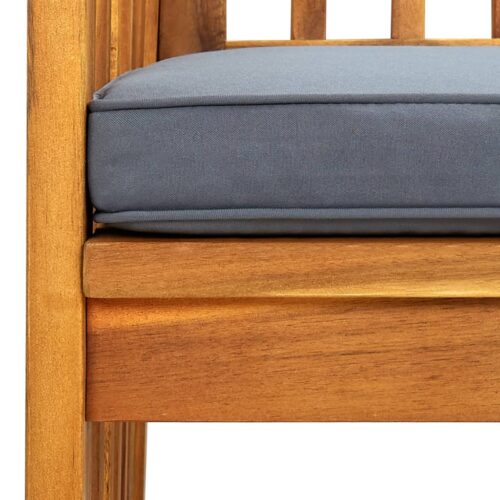 Garden Dining Chairs 2pcs with Cushions Solid Acacia Wood - Image 8
