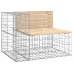 Garden Bench Gabion Design 92x71x65.5cm Solid Wood Pine