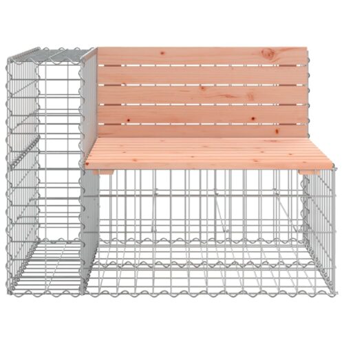 Garden Bench Gabion Design 92x71x65.5cm Solid Wood Douglas - Image 3