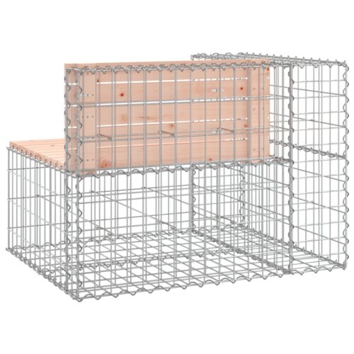 Garden Bench Gabion Design 92x71x65.5cm Solid Wood Douglas - Image 5
