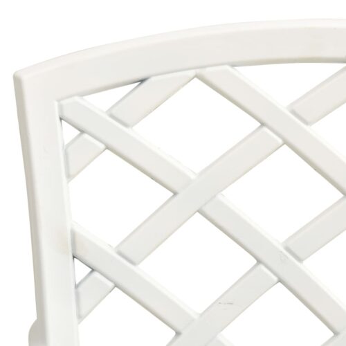 Garden Chairs 2pcs Cast Aluminium White - Image 7