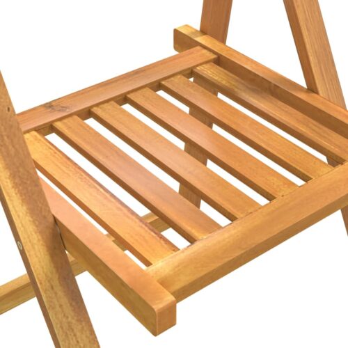 Folding Garden Chairs 4pcs Solid Wood Acacia - Image 10