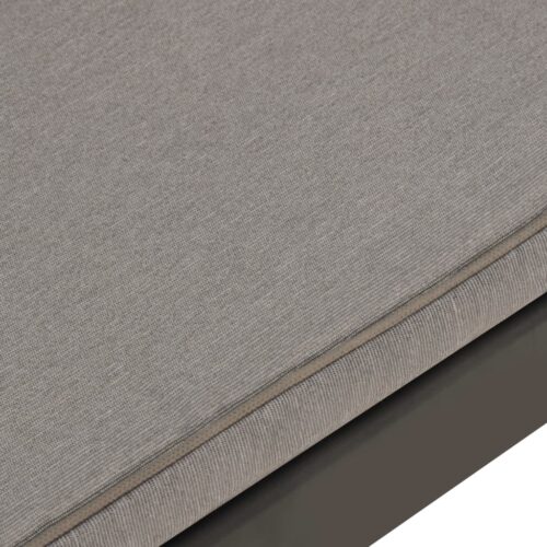 Garden Lounge Bench with Cushion Plastic Grey - Image 6