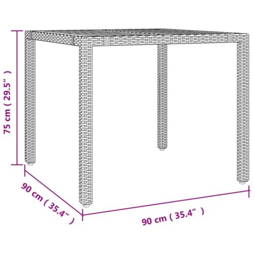 5-Piece Garden Dining Set with Cushions Grey Poly Rattan Wicker Outdoor Patio Furniture - Image 10