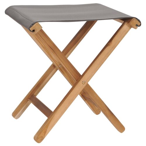 Folding Chairs 2pcs Solid Teak Wood Fabric Dark Grey
