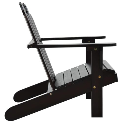 Double Adirondack Chair Wood Brown - Image 4