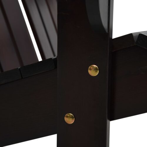 Double Adirondack Chair Wood Brown - Image 7
