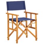 Director's Chairs 2pcs Solid Acacia Wood Blue