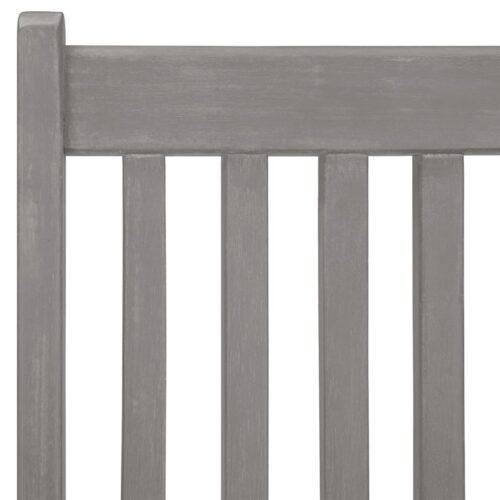 Garden Reclining Chairs 2pcs Grey Solid Wood Acacia - Image 8