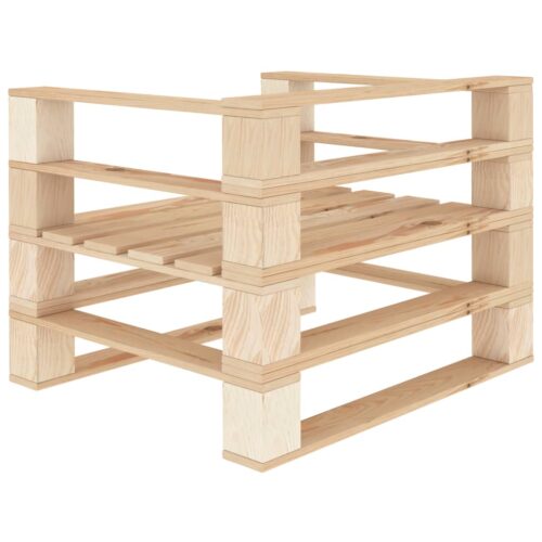 Garden Pallet Armchair Wood - Image 3