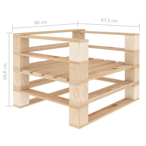 Garden Pallet Armchair Wood - Image 5